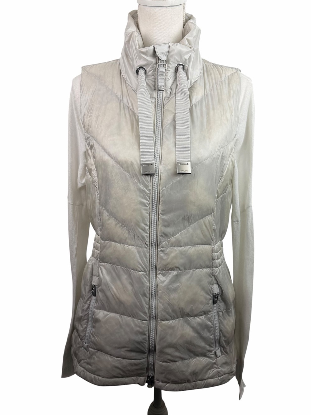 Athleta | Champagne Banner Peak Down Full Zip Vest